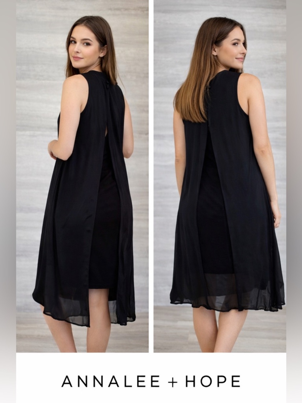 Annalee + Hope Black Casual Kids Dress